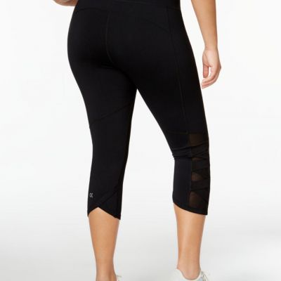 Calvin Klein Womens Performance Plus Size Compression Crop Leggings 1X